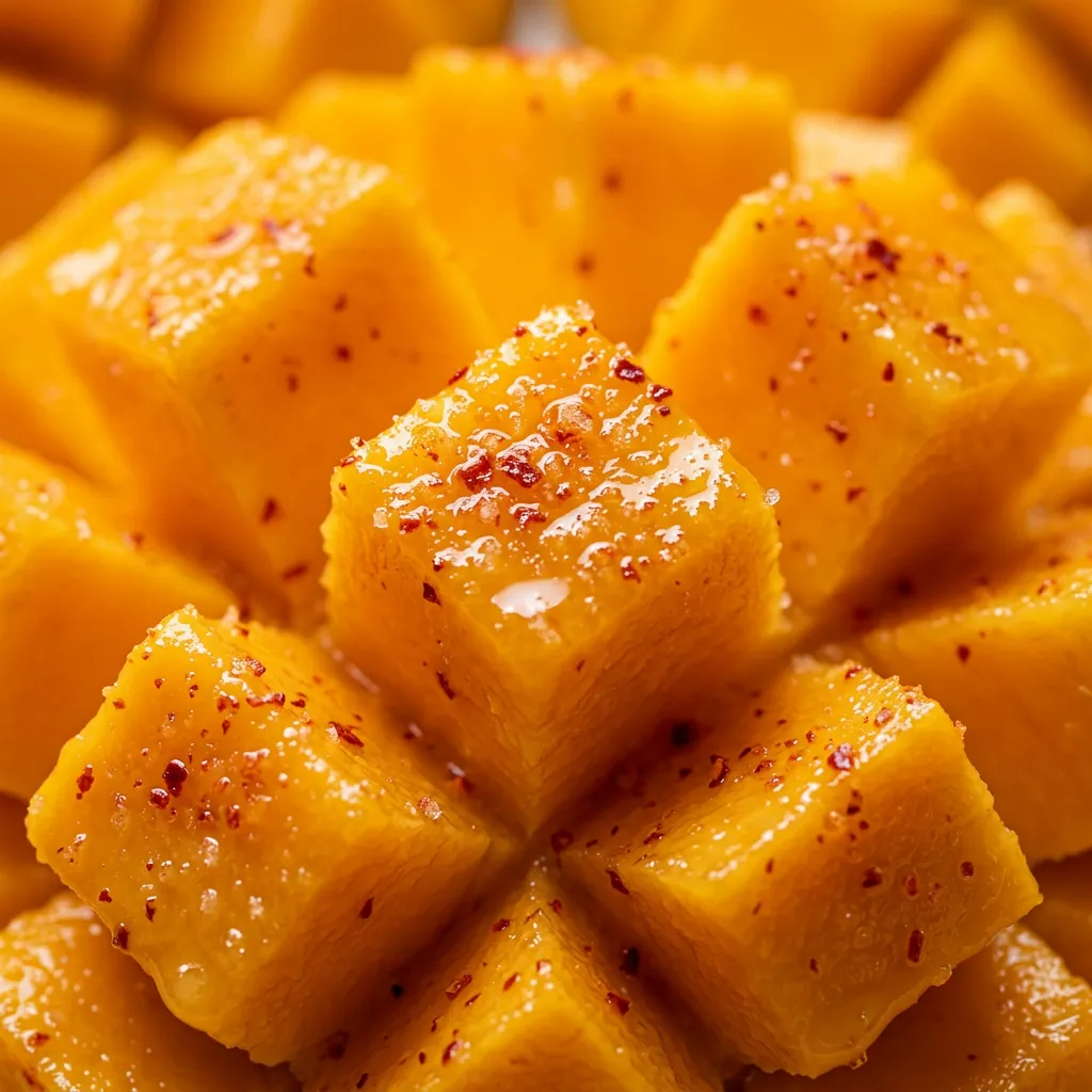 Mango cubes dusted with chili salt